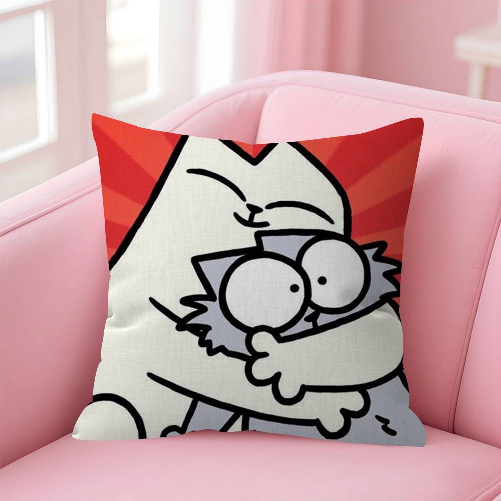 Kawaii SSimons Cat anime  pillow cover sofa cushion cover home room decoration children gift