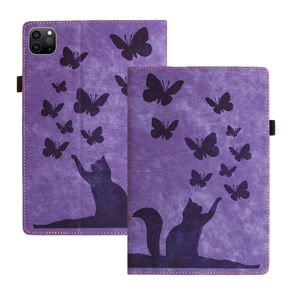 Suitable for iPad Pro 13 inch 2026 tablet leather case Air 11 matte butterfly cat card holder case