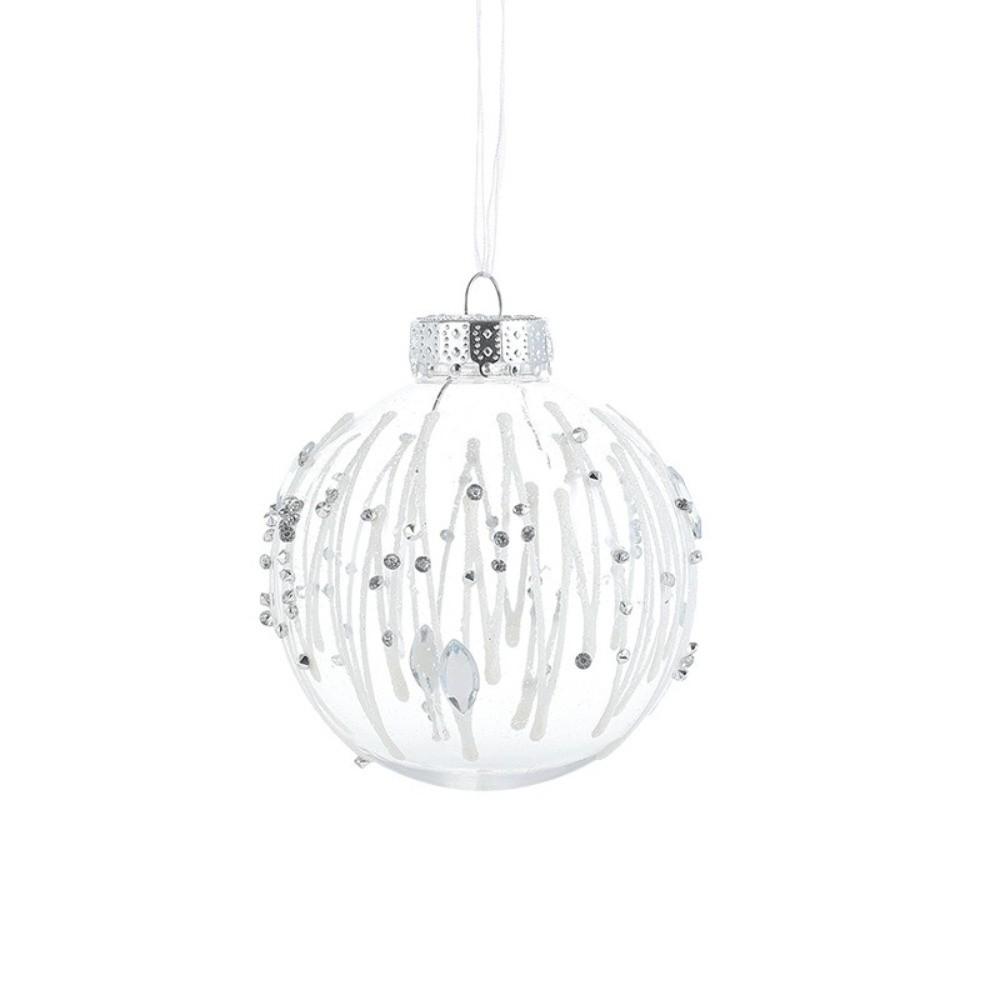 8CM Transparent Christmas Tree Ornament DIY Christmas Hanging Ornament Christmas Tree Decor