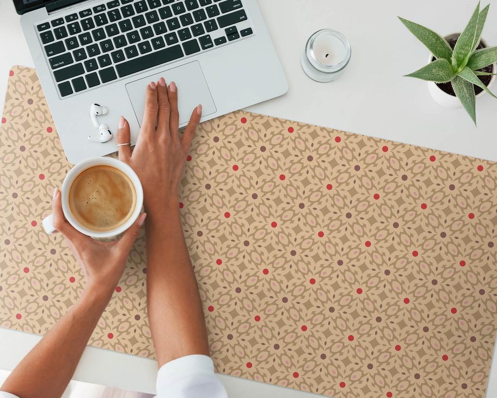 Anti-slip Mat for Mouse and Keyboard Floral Retro Pattern 100X50 Cm
