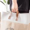 Foldable Laundry Basket Dirty Clothes Storage Bag Oxford Cloth Handbag with Handle Strap