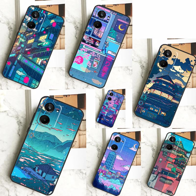 Art Pixel Aesthetic For Realme C31 C33 C35 C51 C53 C55 C67 GT5 GT Neo 6 9 10 11 12 Pro Plus C21Y C25s C30 Case