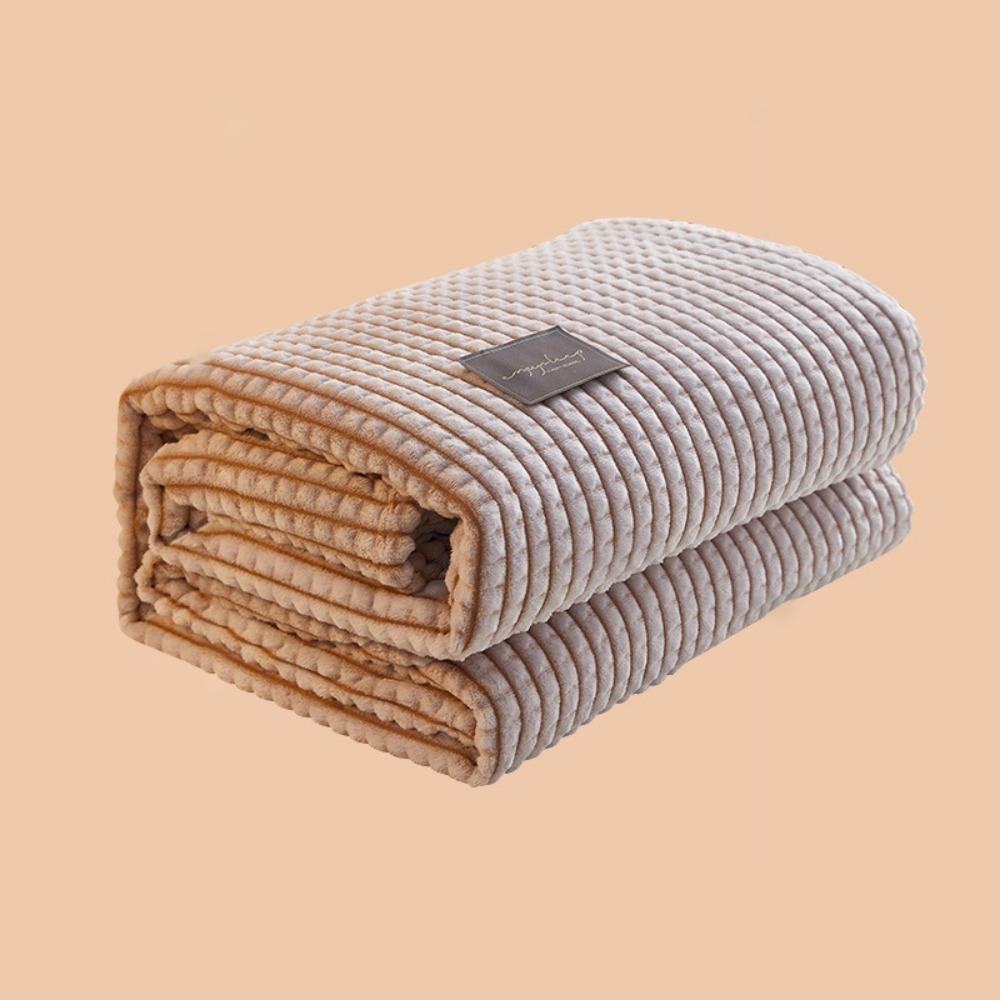 Solid Color Nap Blanket Breathable Sofa Blanket Bedding Textiles Cover Blanket  Dormitory
