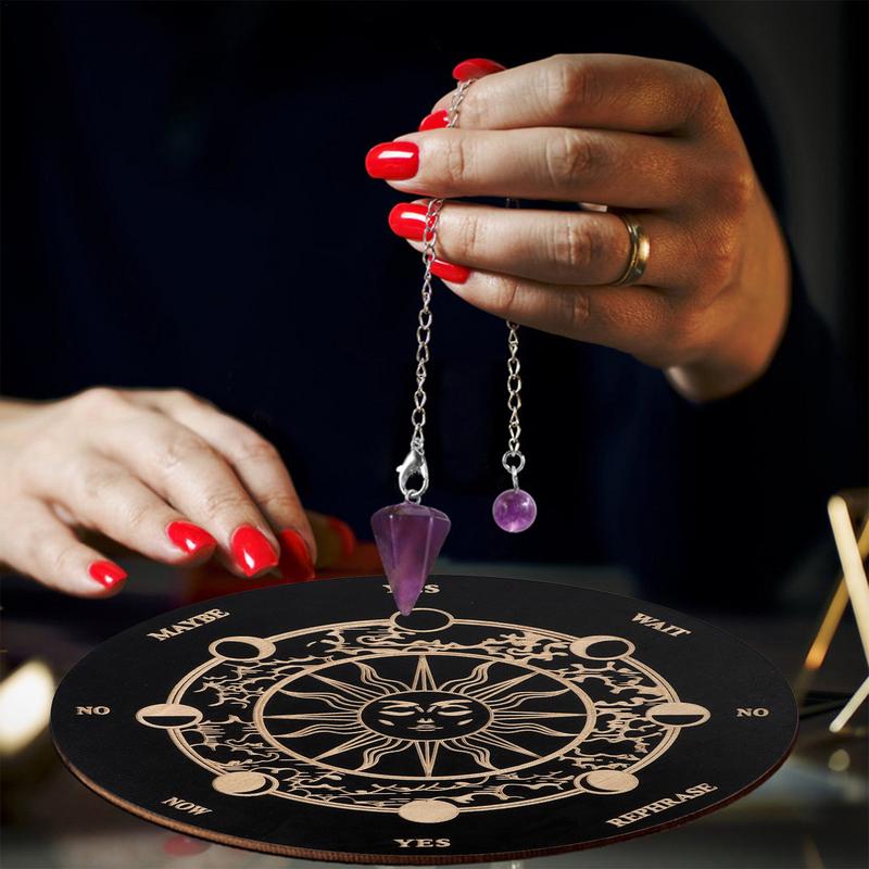 Pendulum Board Dowsing Wooden Decision Maker Message Boards With Letters Ouija Board Game Fortune Telling Pendulum Boards