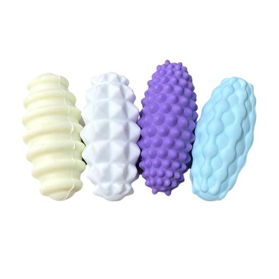 4Pcs Magnetic Decompression Toy Multi-Texture Sensory Stimulation Safe Silicone Material Portable Stress Relief Hand-Eye Coordination Toy