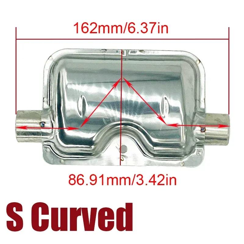 2 Set 24mm Muffler Silencer Straight Pipe / S Curved Pipe Car Air Diesel Parking Heater Exhaust Pipe Stainless For Diesel Heater