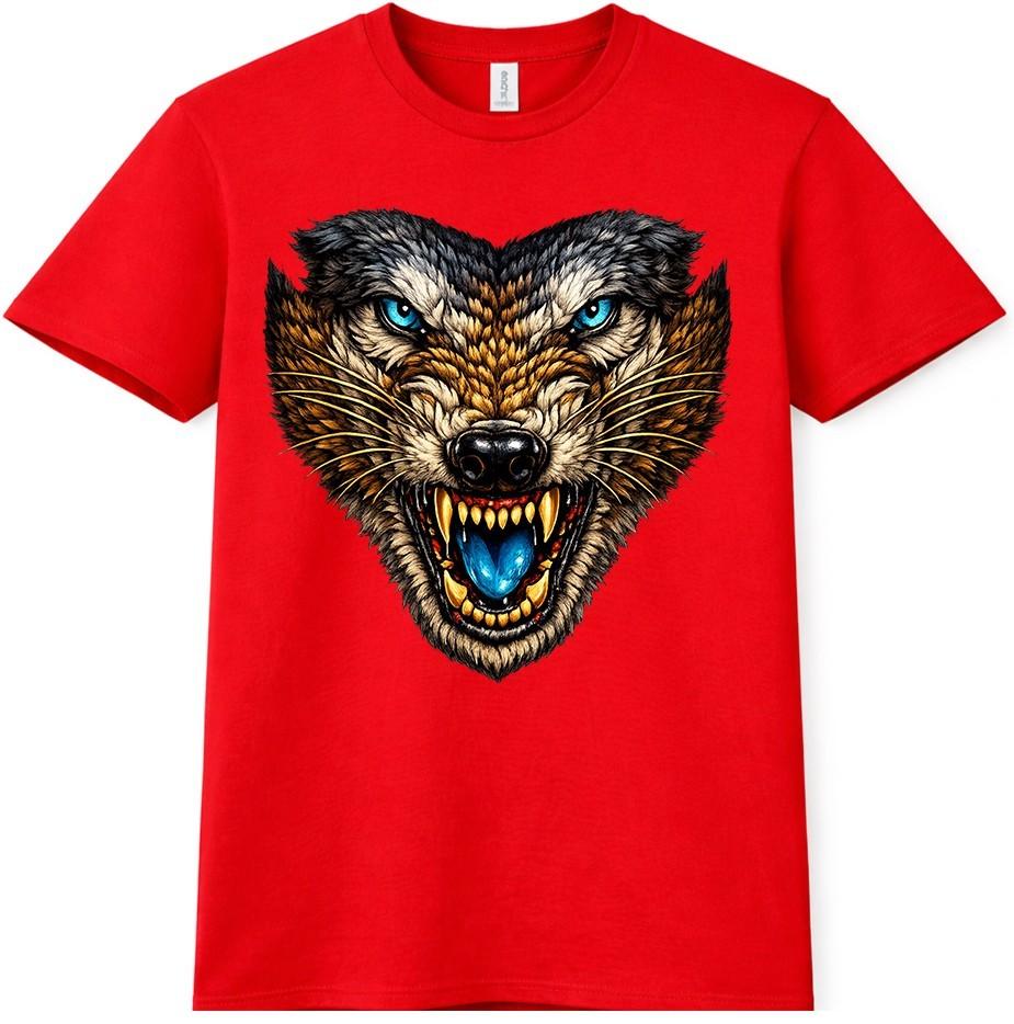 Wolf Head T Shirt Fierce Wild Animal Predator Gothic Graphic Tee Unisexs Unisexs 4XL