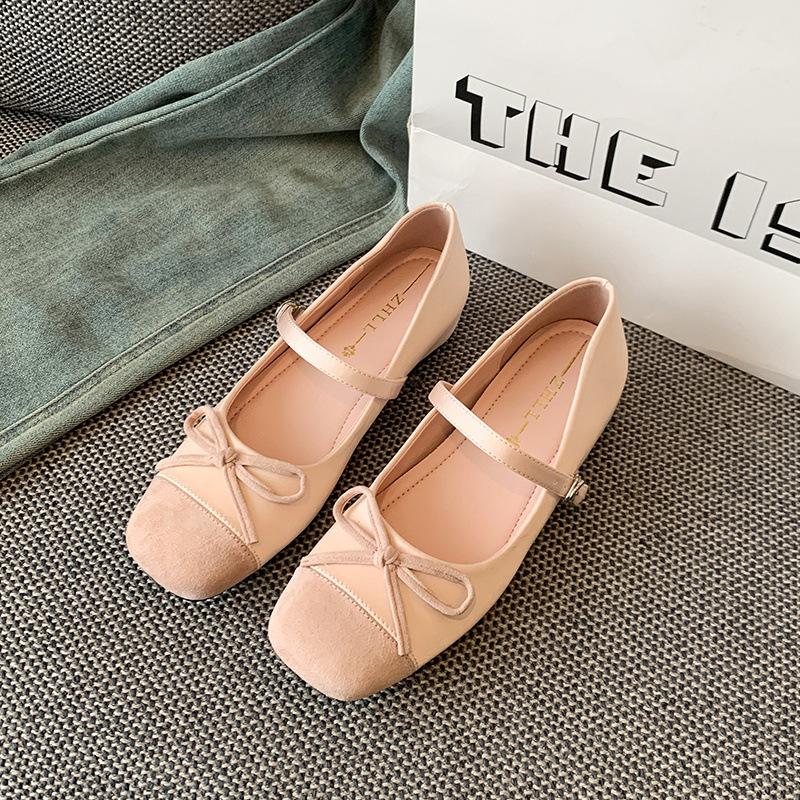 inner height increase women's single shoes square head Mary Jane women's shoes casual small red shoes fat feet wide feet large size women's shoes