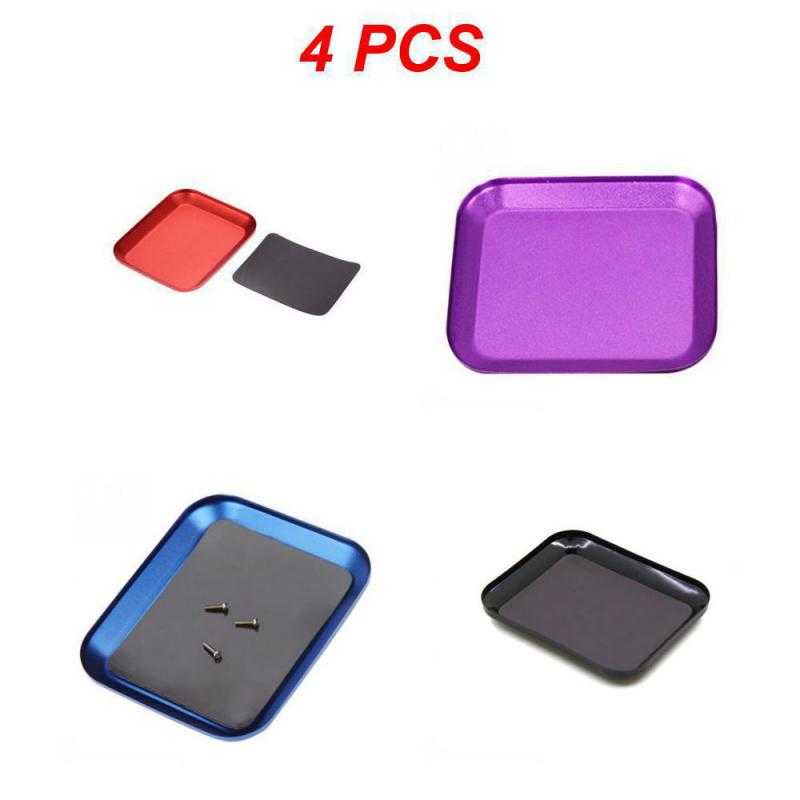 2/3/4PCS Screwdriver Kit Anti-slip Foot Pad Not Roll Everywhere Magnetism Screw Tray Loss Prevention Screw Plate Storage Box
