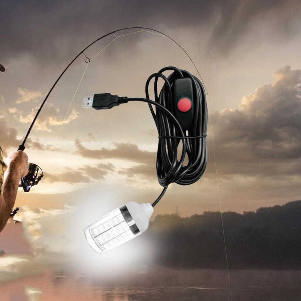 Submersible Fishing Light IP68 Waterproof 5V 108 LED Beads Boat Lamp