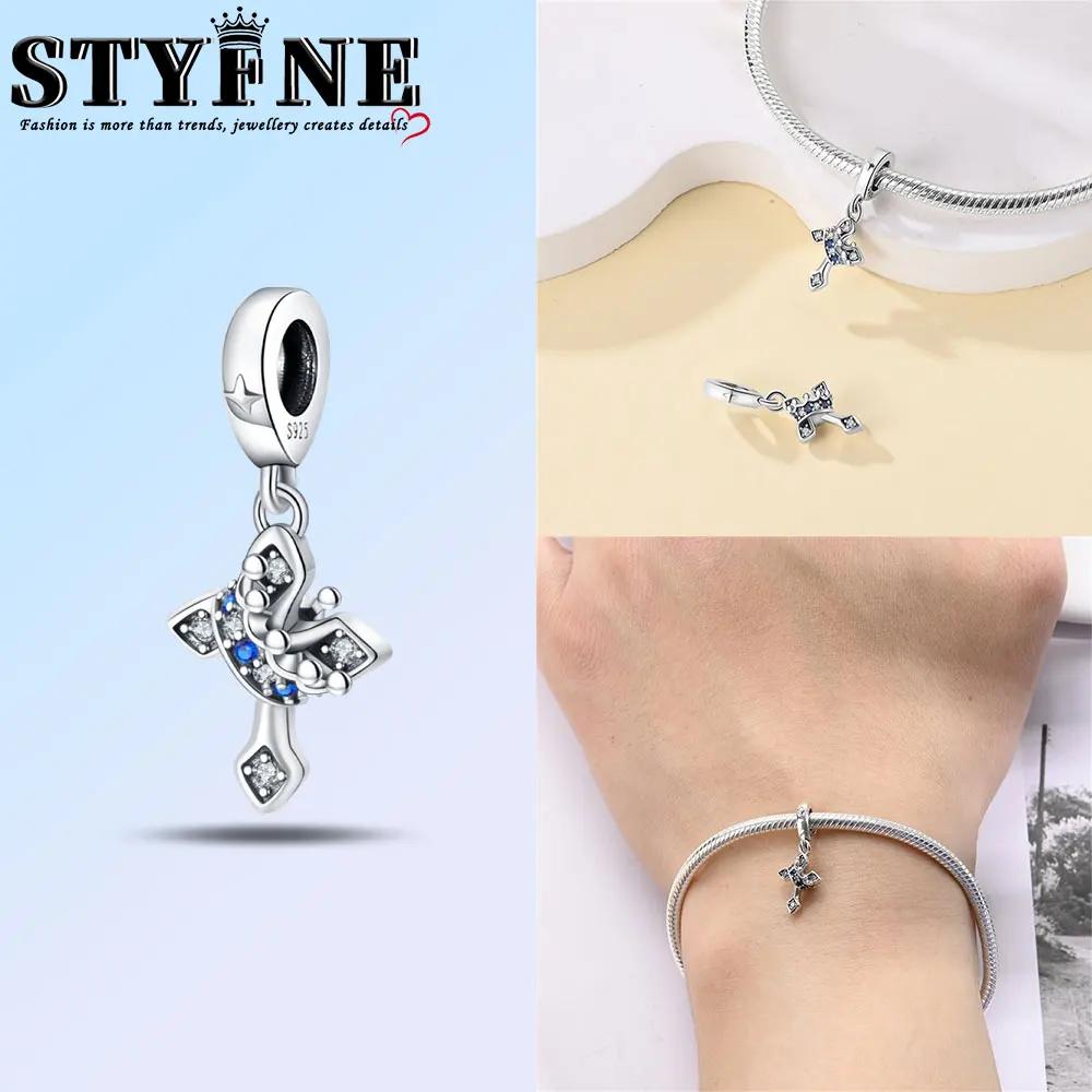 Exquisite Copper Nossa Senhora Aparecida Dangle Cross Charms Pendants Fit Original Bracelets Diy Jewelry For Women