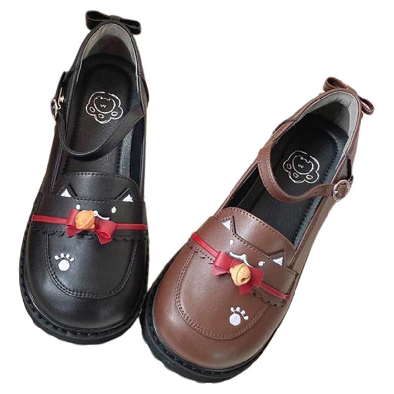 Lucky Cat Lucky Lolita Round Head Japanese Lolita Flat Women's Shoes 2025 Spring and Autumn New Retro Jk Single Shoes