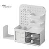 Stationery Holder for Desk Perforated Board Storage Rack, Wall Mount Shelf Office Desktop Clutter Management Supplies Book, Multi-Functional Organizer