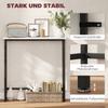 Console Table Hallway Table with Adjustable Foot Pads, Anti-Tip 75 X 24 X 76 Cm for Small Spaces Black
