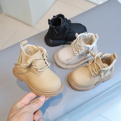 Children's British Martin Boots Baby Toddler Shoes Autumn Girls Leather Shoes Trendy Shoes Boys Short Boots Baby Children's Shoes