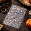 Self Adhesive Nail Decals Halloween Art Stickers, Cartoon Pumpkin Ghost Bat for Decorative Nails Stickers Decorations, Self-Adhesive Holiday Manicure