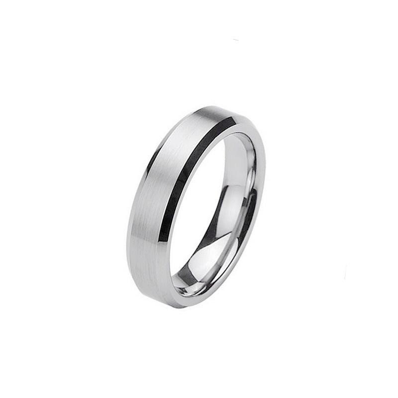 Cross-border European and American popular, titanium steel matte ring, plain stainless steel men's ring ring, Amazon jewelry wholesale