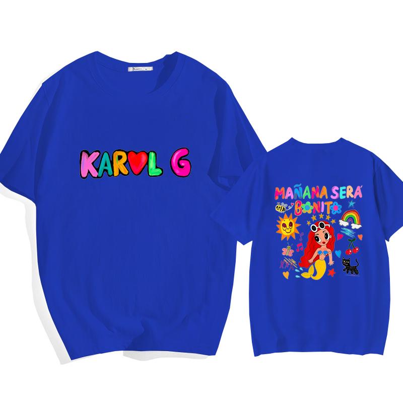 Women's Cartoon Manana Sera Bonito T-shirt Karol G T-shirt Music Tomorrow Will Be Nice Y2K T-shirt Women's Tops