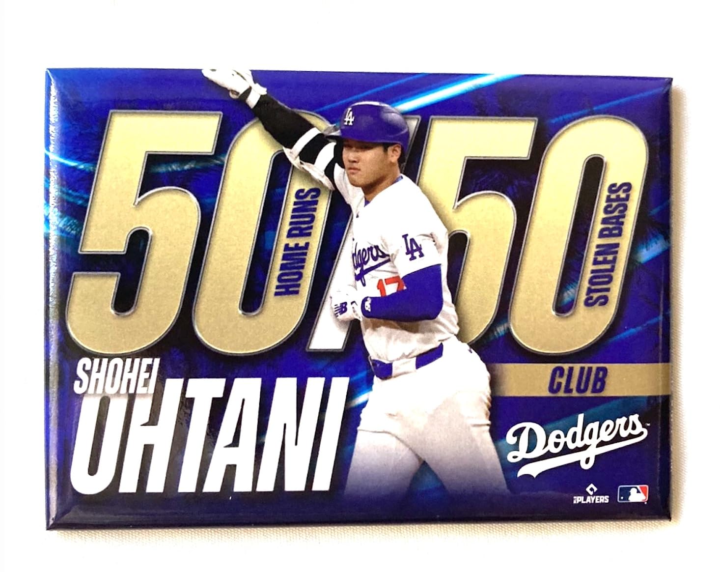 

Shohei Otani Commemorative Magnet Los Angeles Dodgers [Overseas Limited] 50/50 (50-50) [Item] синій