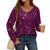 Womens Long Sleeve V Neck Shirts Basic Tee Casual Top Fall Trendy Tunic Outfits Fitted T Shirts