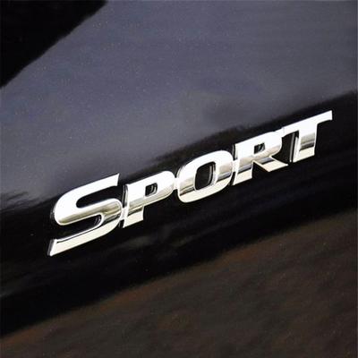Novos Adesivos 3D ABS SPORT para Carro Estilo Metal Emblema Moto Bicicleta Porta-malas Para-lama Insígnia Fashion Acessórios Decoração Auto