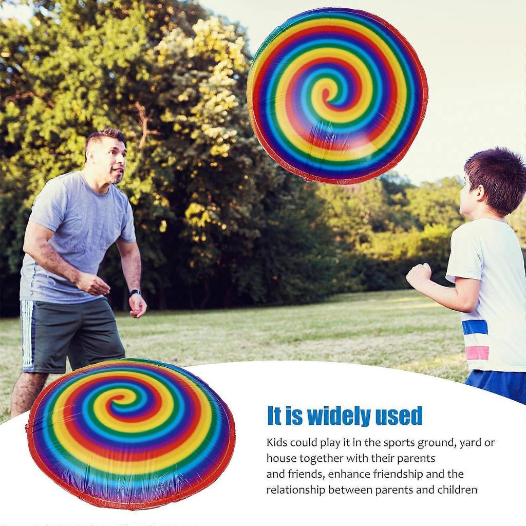 Inflatable Flying Disc Toy for Kids Playing Portable Lightweight Outdoor Fun Plastic Assorted Color