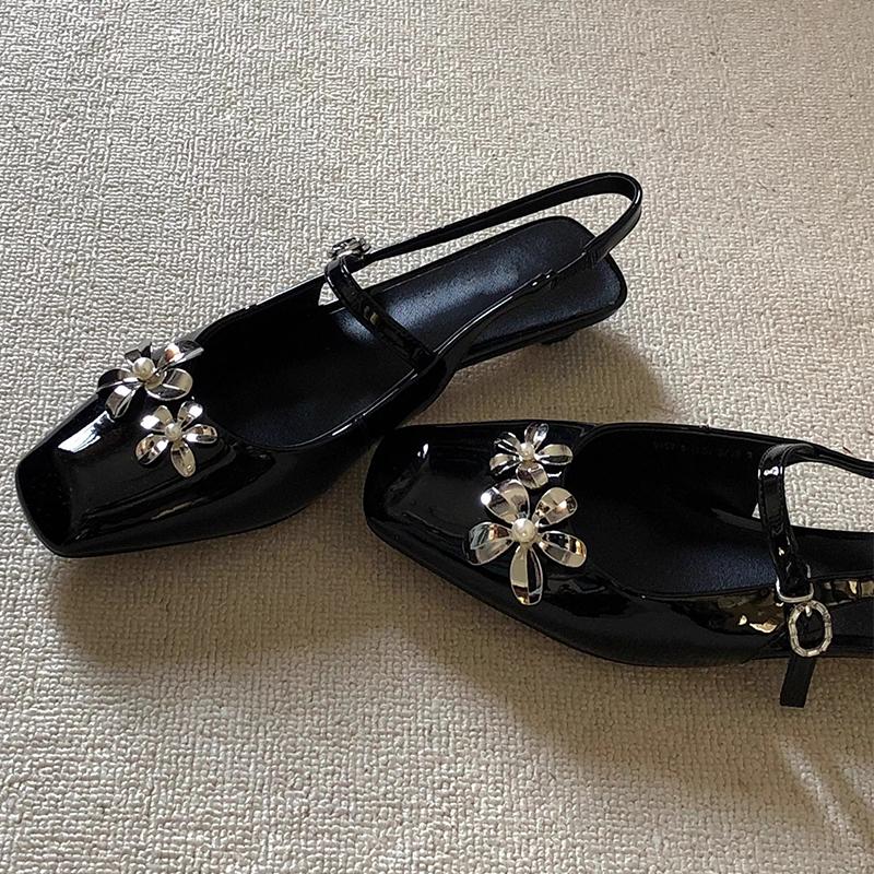 

Fashion Flower Women Sandals Fashion Heeled Shoes Elegant Dress Woman Slippers 2025 New Designer Slides Sexy Luxury Zapatillas De Mujer 40 чёрный