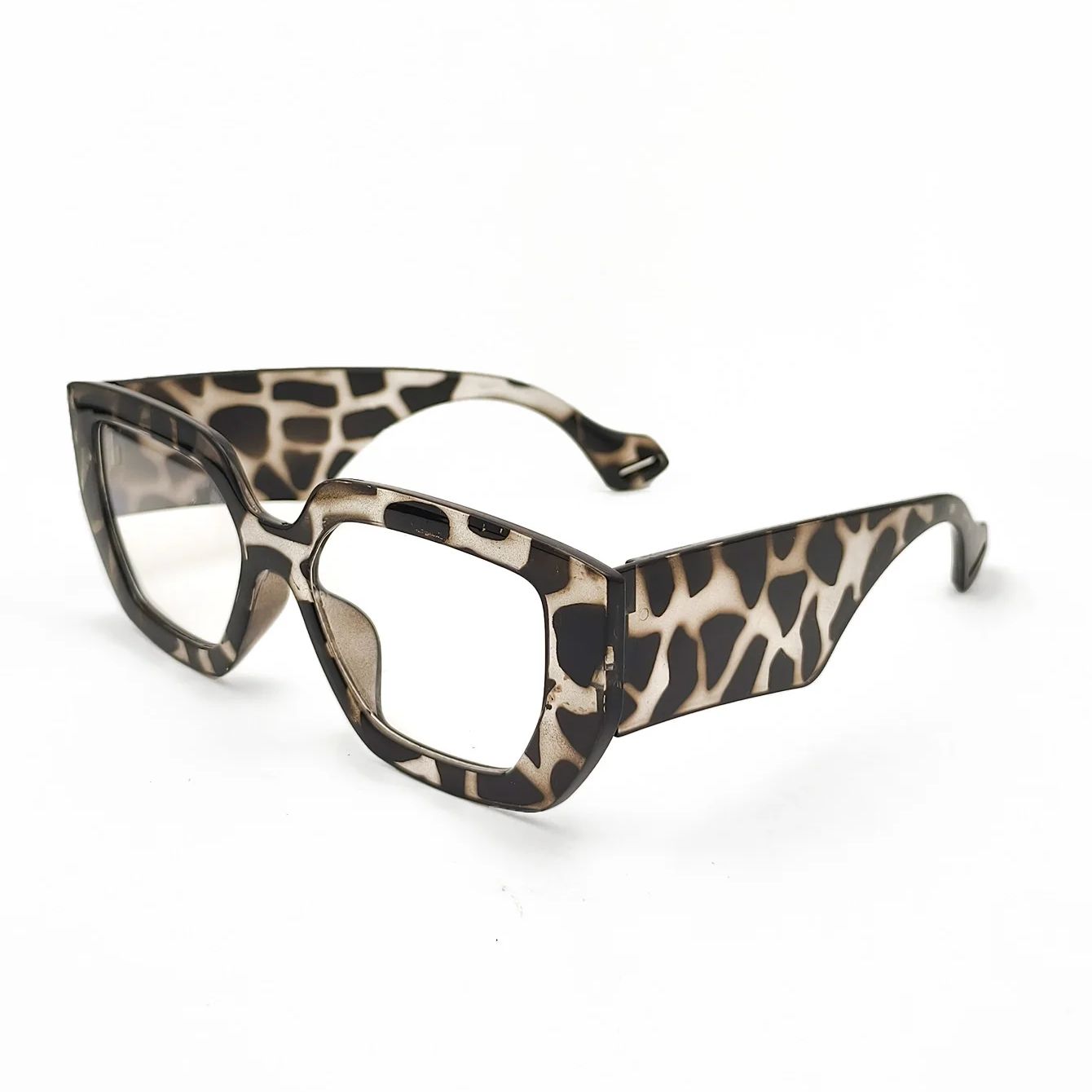 

1 шт. Женские квадратные очки с большой оправой, модные, с плоскими зеркальными линзами, летне-осенние, для повседневной носки, путешествий, школы, украшения