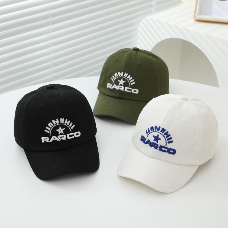 Children's Hats Spring and Autumn Thin Baby Letter Embroidered Sun Hat Kindergarten Baseball Summer Baseball Cap