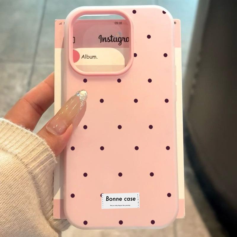 Cute White Polka Dots Design Phone Case for Xiaomi Redmi Note 14 13 12 Pro Plus 5G 12S 11 10 Redmi 14C 13C 2-in-1 Matte Cover