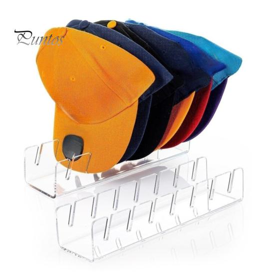 Uchwyt do przechowywania kapeluszy do przechowywania 7 kapeluszy Akrylowy stojak ekspozycyjny na czapki z daszkiem Niewymagający montażu organizer na kapelusze do salonu Sypialnia Szafa Komoda