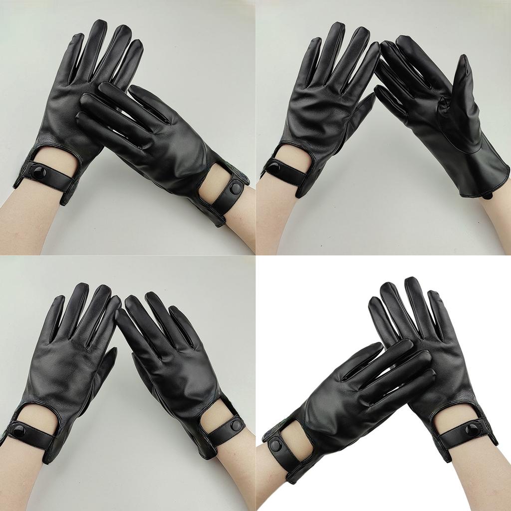 Ventilated Full Finger Gloves Punk Fashion Accents Soft Inner Lining Outdoor Motorcycle Use
