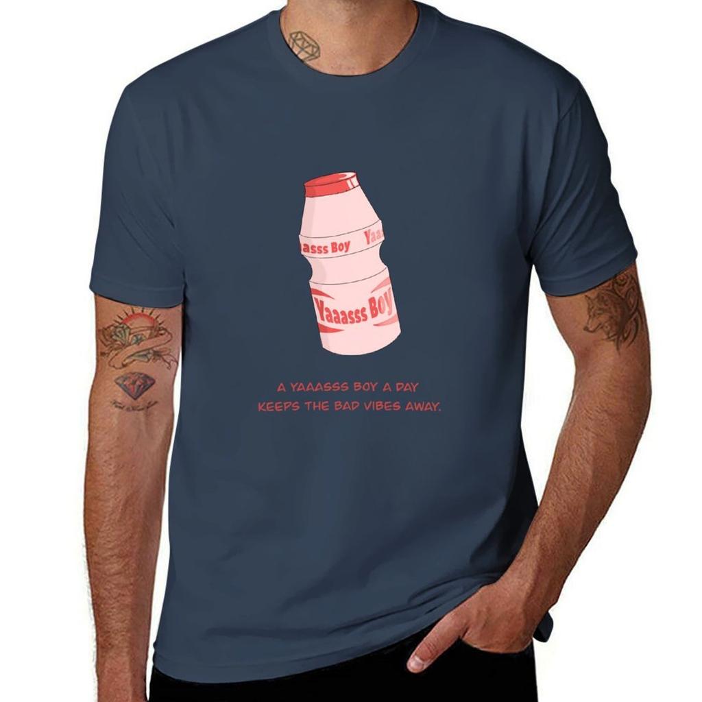 Yaaasss Boy Drink Tshirt Novelty Graphic Tee Shirt