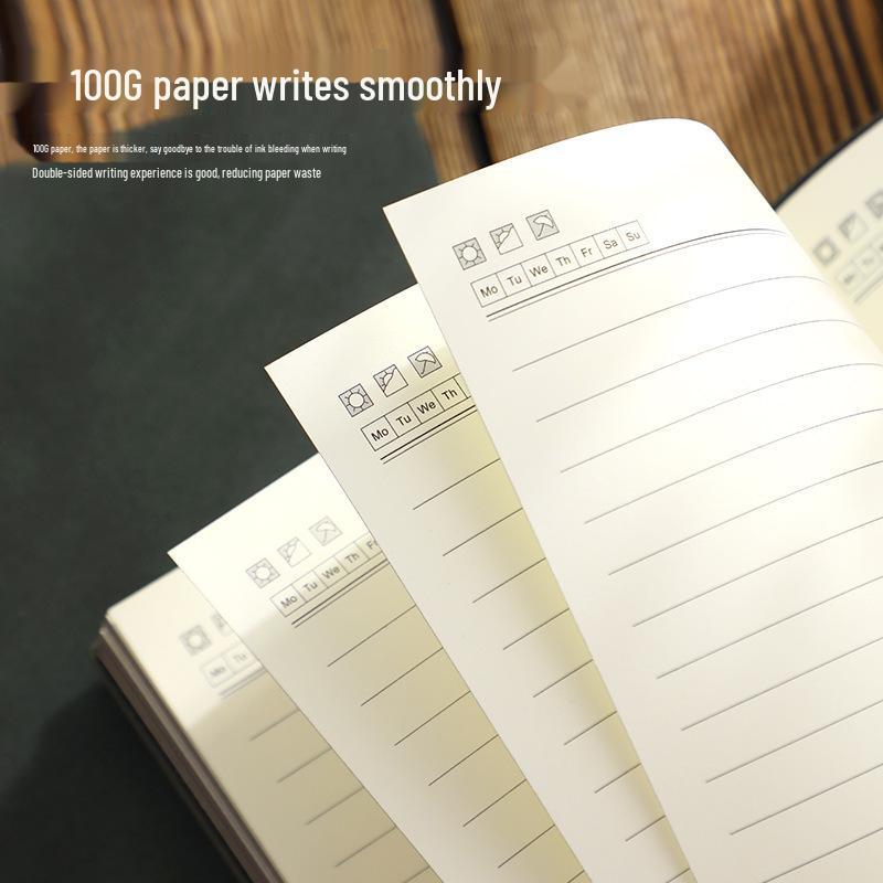 A5 Sheepskin Leather High-End Notebook with Thickened Dowling Paper