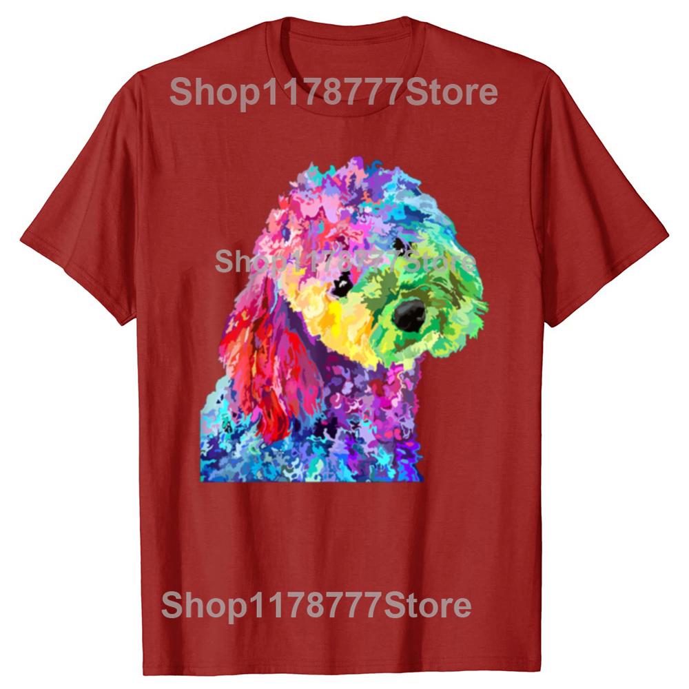 

Retro Vintage Dog Lover Gifts Colorful Cool Poodle T Shirts Summer Style Graphic Cotton Streetwear Puppy Lover Tshirt Men S