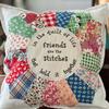 Vintage Quilt Friendship Pillow With Polyester Cover And Cotton Filling For Home Decor