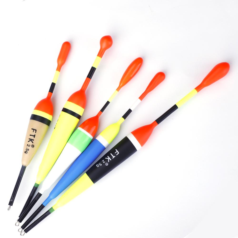 FTK 5 ks/lot Propagační rybářský plovoucí set Mix velikostí Barva Plovák Splávek pro rybářské příslušenství