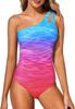 Summer New Tight-fitting One-shoulder Double-strap Swimsuit Seaside