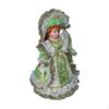 Porcelain Standing Doll Sculpture Ceramic Girl Figure Collection Tabletop Ornament for Fireplace