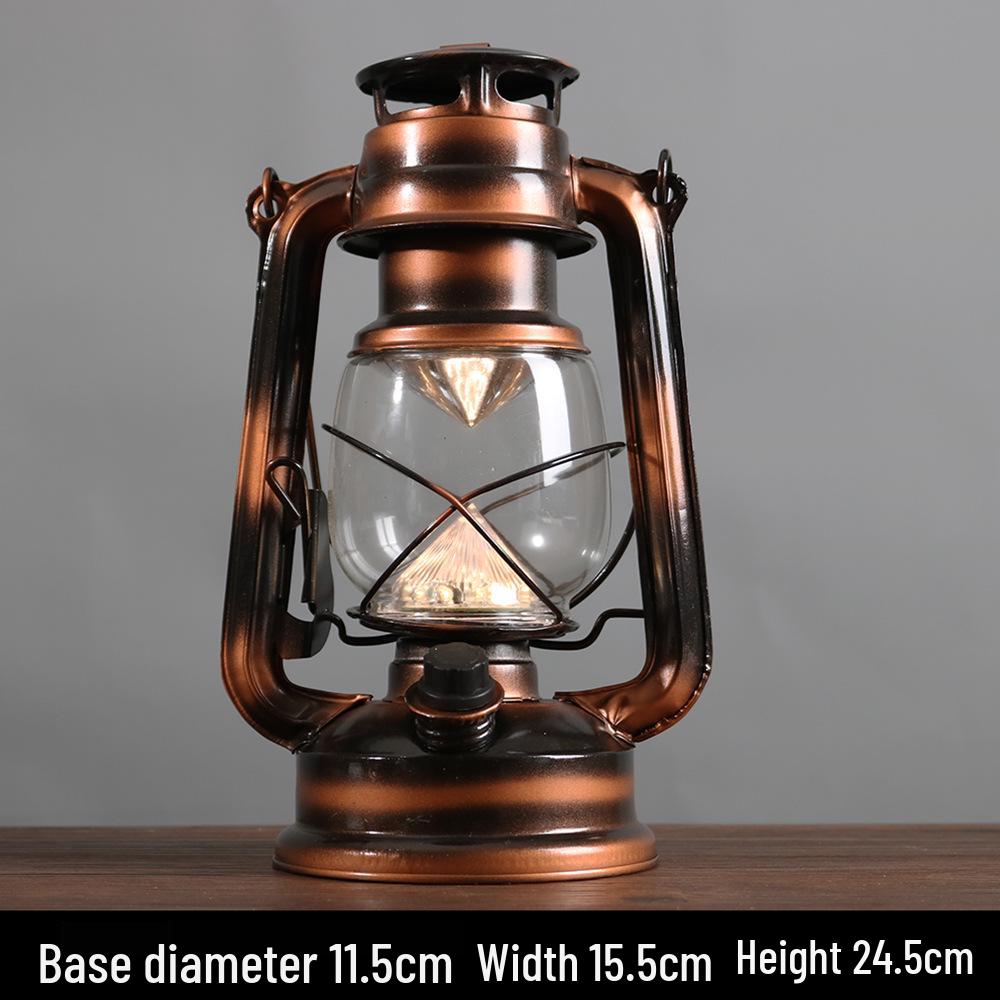 Retro Nostalgic Multi-Color Kerosene Horse Lamp - Portable Outdoor Camping & Decorative Lamp