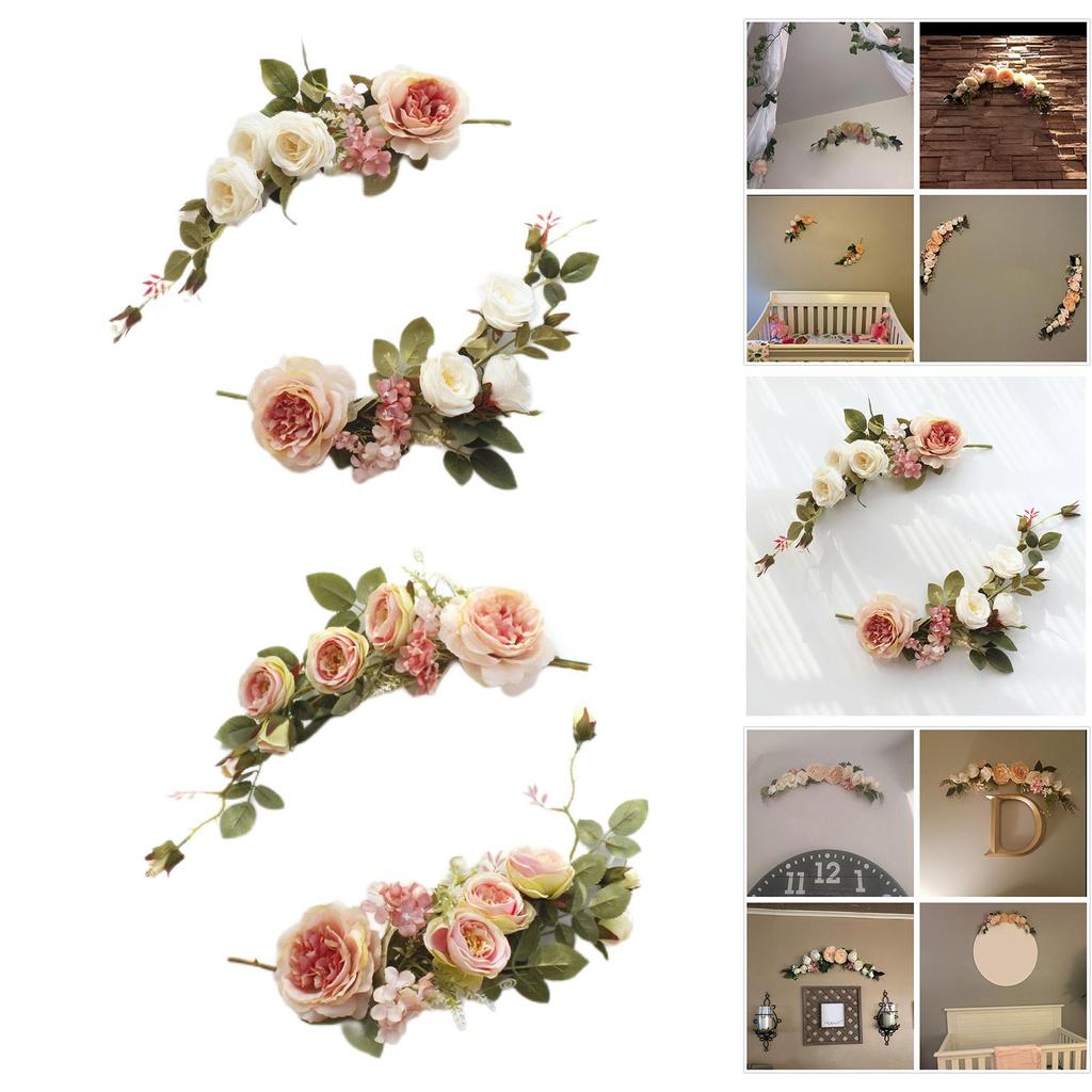 Kunstig lavendelkrans 18 tommer Stor lilla bladkrans for festivalfeiring Dørkarm Vegg Vindu Festdekorasjon