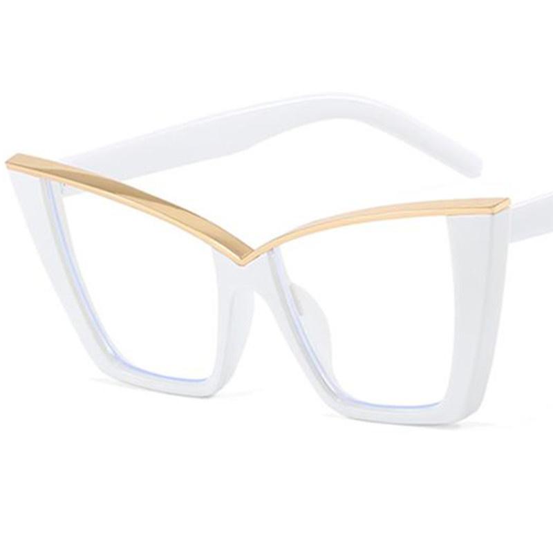 HOT Optical Eyeglasses Women Oversize Frame Spectacles Simplicity Eyewear Oversize Frame Google Anti-Blue Light Cat Eye Glasses