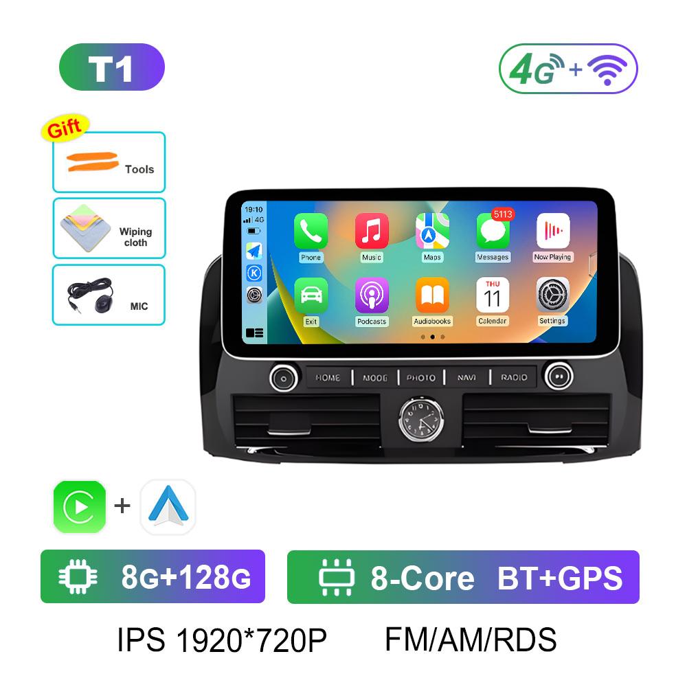 Android Auto Wireless Carplay for Toyota Prado 2004 2005 2006 2007 - 2009 DSP Stereo Cooling Fan Autoradio Touch Screen No 2 Din