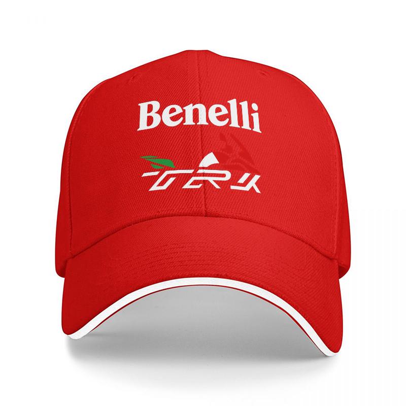Benelli TRK Logo Vyšívaná Baseballová Čepice Černá Klasický Střih Nastavitelná Čepice pro Motocyklové Nadšence a Dobrodružné Jezdce
