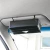 Napolex Tissue Case Sun Visor/Headrest/Armrest Easy Installation Can Also Hang Plastic Bags Genuine Leather Style Black Convenient Goods Car Supplies