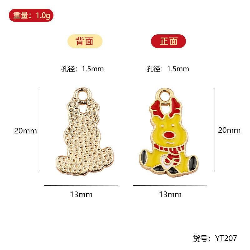 YT zinc alloy oil dripping small pendant, bracelet pendant, Christmas zinc alloy small size pendant
