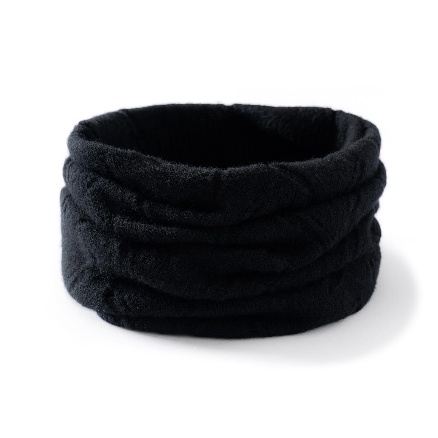 

Women 100% Pure Wool Leaf Hollow Cable Knit Winter Warm Soft Stylish Versatile Lightweight Breathable Cold Weather Accessory чорний