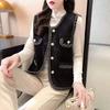 Women's Imitation Mink Vest Spring Autumn Plush Knitted Cardigan Vest Knitted Sleeveless Waistcoats