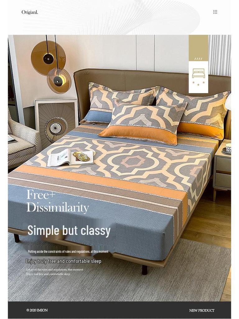 Thick Pure Cotton Flannel Fitted Bed Sheet: Non-Slip, All-Inclusive Mattress Protector