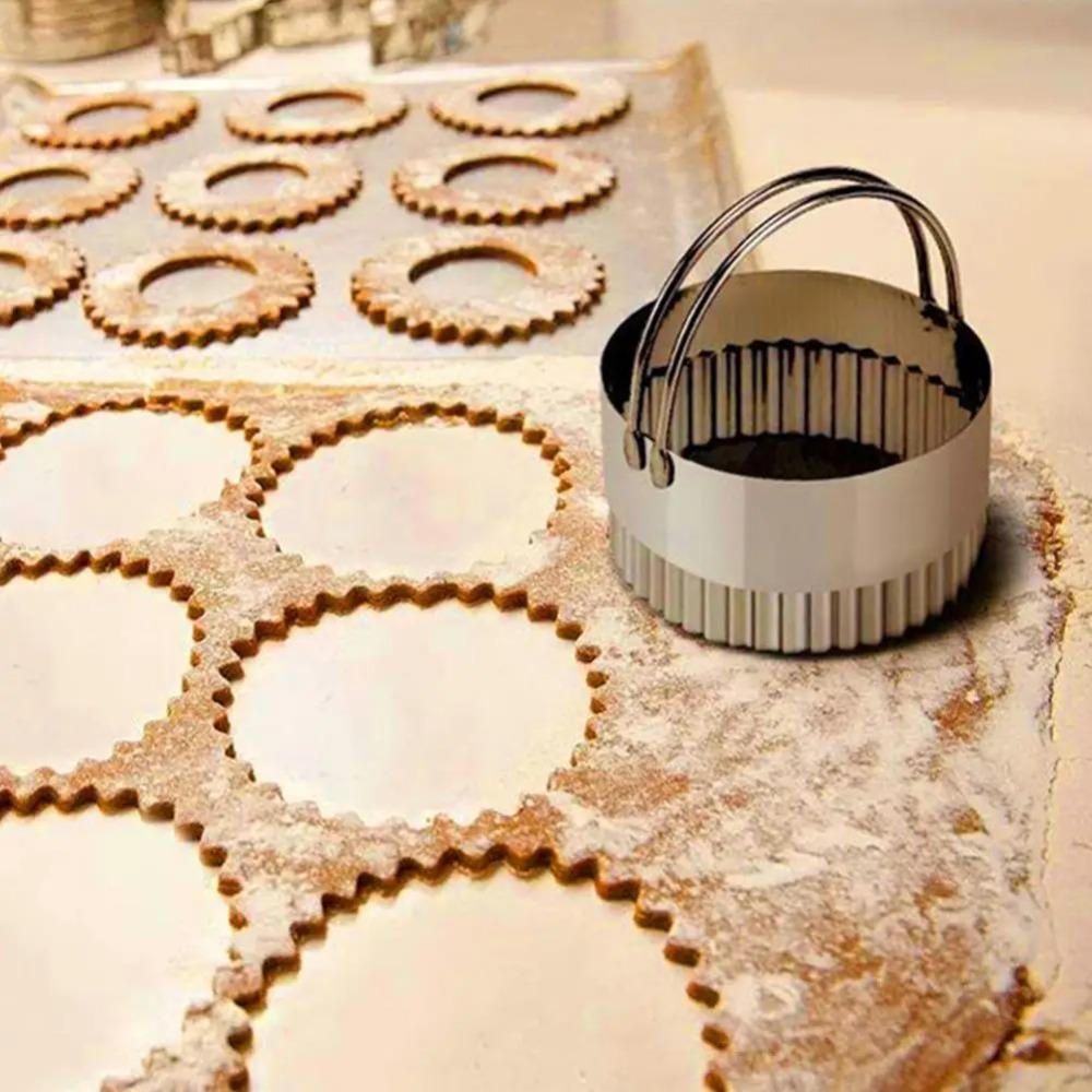 Набор из 5 шт. кружевных/прямоугольных формочек для печенья из нержавеющей стали, квадратные/круглые формы для сэндвичей, кухня